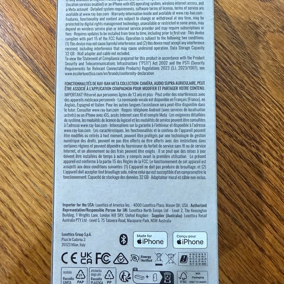 Ray-Ban Black Wayfarer Meta Sunglasses - Picture 5 of 5